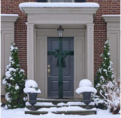 Durų kaspinas, 33 x 42 cm, žalios sp.