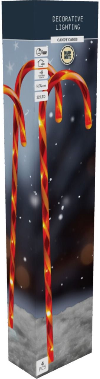 Šviečianti kalėdinė dekoracija, 4 vnt