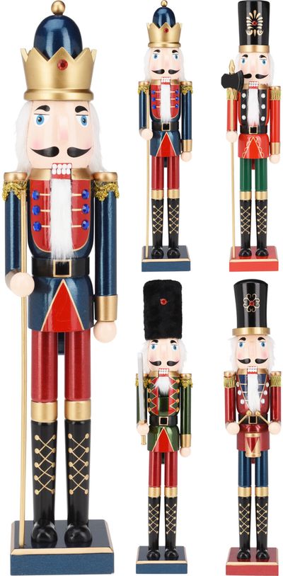 Kalėdinė dekoracija Spragtukas, 55 cm, 4 rūšių