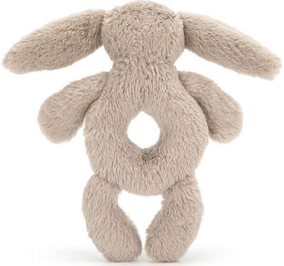 Kūdikio žaislas BASHFUL Beige Bunny Ring Rattle