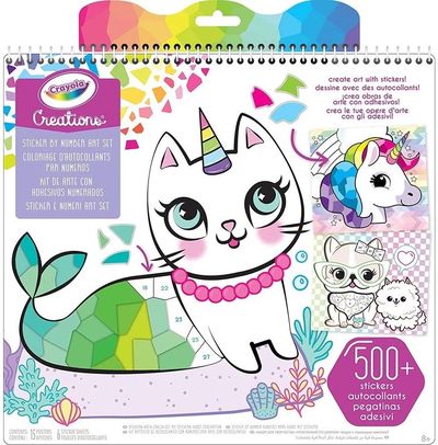 Kūrybinis rinkinys CRAYOLA Creations Sticker-by-Number įv. rūšys