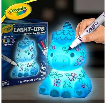 Kūrybinis rinkinys nuspalvink šviečiantį gyvūną CRAYOLA Light-ups – Unicorn/Drag on įv. rūšys