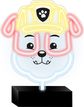 Neon LED on a stand Paw Patrol - Rubble OW-120446
