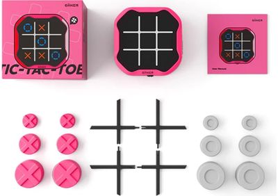 GIIKER TIC-TAC-TOE interaktyvi konsolė susikaupimui ir atminčiai gerinti, ROŽINĖ