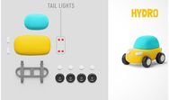 Modelinas HEY CLAY Eco Cars with Wheels, 6 vnt.