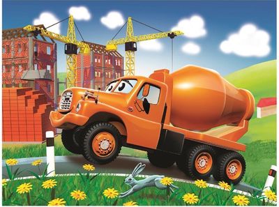 Kubelių dėlionė DINO Tatra Cars, 12 vnt.