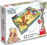 Kubelių dėlionė DINO Winnie The Pooh And Friends, 12 vnt.