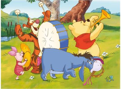 Kubelių dėlionė DINO Winnie The Pooh And Friends, 12 vnt.