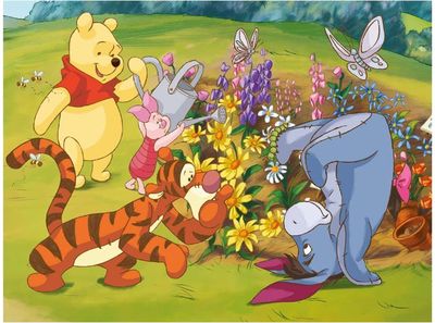 Kubelių dėlionė DINO Winnie The Pooh And Friends, 12 vnt.