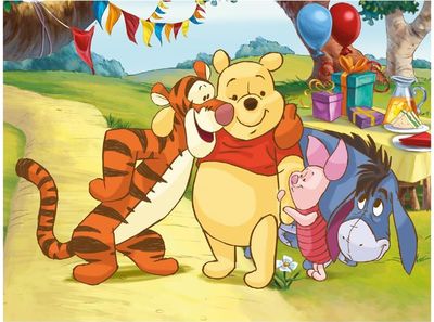Kubelių dėlionė DINO Winnie The Pooh And Friends, 12 vnt.
