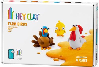 Modelinas HEY CLAY Farm Birds Selection 2, 6 vnt.