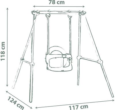 Kūdikių sūpynės SMOBY, metalinės