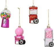 Kalėdinis žaisliukas Food, stiklinis, 4 rūšių