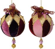 Kalėdinis burbulas, su organzos kaspinu, iš poliesterio, 2 sp.