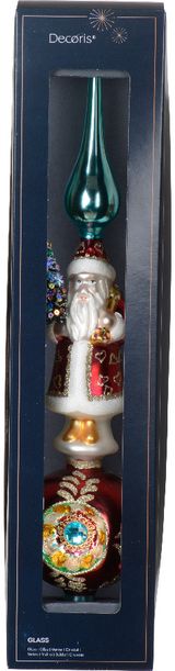 Eglutės viršūnės papuošalas, stiklinis