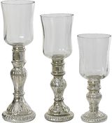 Arbatinės žvakės laikiklis, stiklinis, įv. rūšių