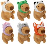 Pliušinis žaislas CAPYBARA WITH ANIMAL HAT 14 cm., įv. rūšys