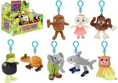 Pakabinamas pliušinis žaislas BRAINROT PLUSH 12 cm., įv. rūšys