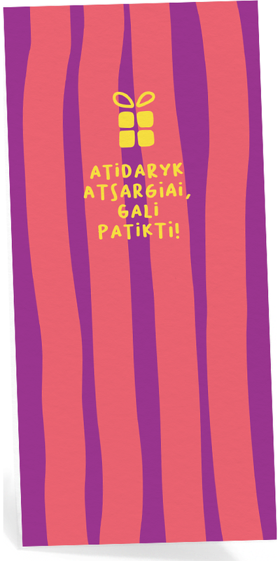 Pinigų vokelis su kortele Atidaryk atsargiai, patiks