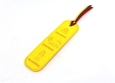 Knygos skirtukas su miestais, geltonos sp., 1 vnt.