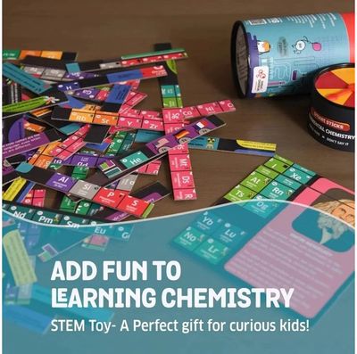 Mokomasis stalo žaidimas CHALK AND CHUCKLES Chemijos elementai, Smart Stics