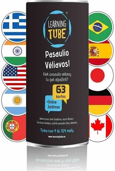 Mokomasis stalo žaidimas K TOYZ Pasaulio vėliavos