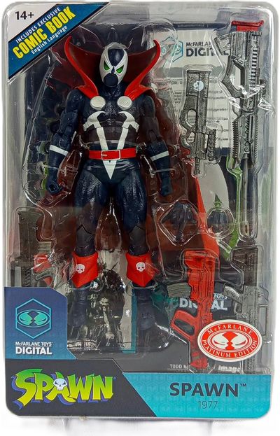 Kolekcinė figūrėlė SPAWN 7IN WITH COMIC - SPAWN 1977 MCFARLANE TOYS DIGITAL VARI ANT
