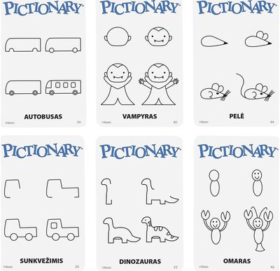 Stalo žaidimas PICTIONARY (lietuvių kalba)