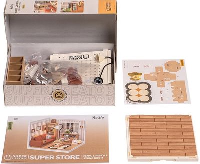 Modeliavimo rinkinys ROBOTIME Super Store Cozy Living Lounge