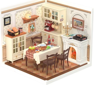 Modeliavimo rinkinys ROBOTIME Super Store Warm Dining Room