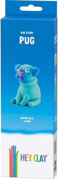 Modelinas HEY CLAY Air-Dry Clay Pug, 3 vnt.