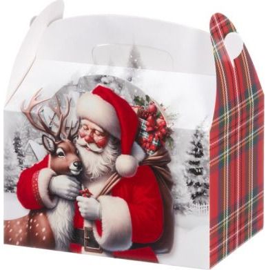 Dovanų dėžutė WINTERIA Santa and Deer, 20,5 x 11,5 x 21,8 cm