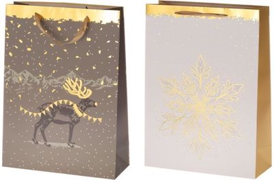Dovanų maišelis WINTERIA Golden, L, įv. rūšių