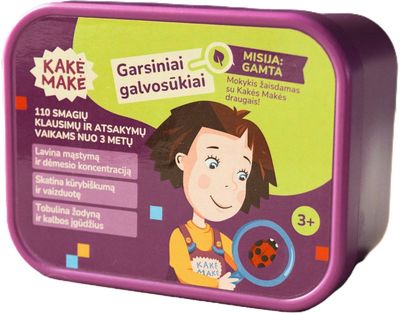 Edukacinis žaidimas KAKĖ MAKĖ Garsiniai galvosūkiai. Misija: Gamta