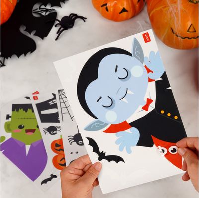 Lipnūs langų lipdukai LEGAMI HALOWEEN , 35 vnt.