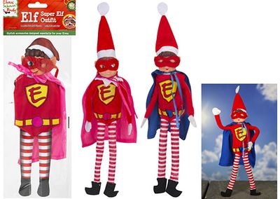 Elfo kostiumas ELVES BEHAVIN' BADLY Super Elf, įv. rūšys