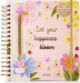 Darbo knyga 12 mėn., savaitės, su rašikliu, auksuota