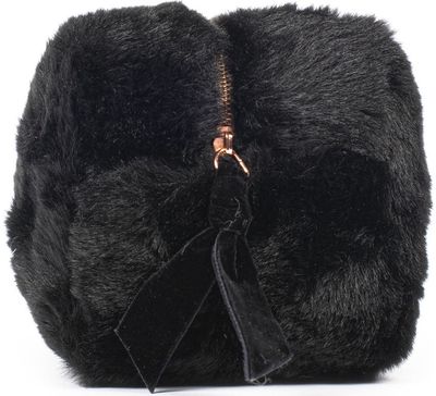 Kosmetinė POSH+POP Cosy Fur, kailinė, juodos sp.