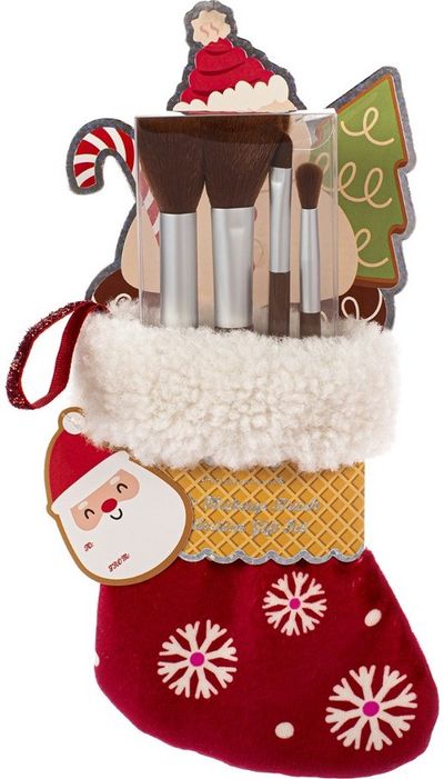 Makiažo teptukų rinkinys Santa, 4 vnt., rožinės sp.