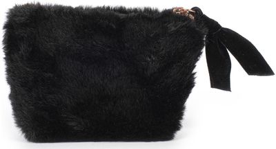 Monetų piniginė POSH+POP Cosy Fur, juodos sp.