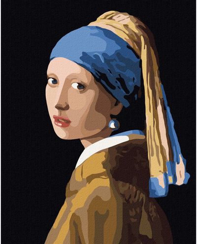 Tapyba pagal skaičius IDEYKA Mergina su perlo auskaru, 40 x 50 cm