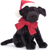 Pliušinis žaislas šuniukas JELLYCAT Winter Warmer Pippa Black Labrador
