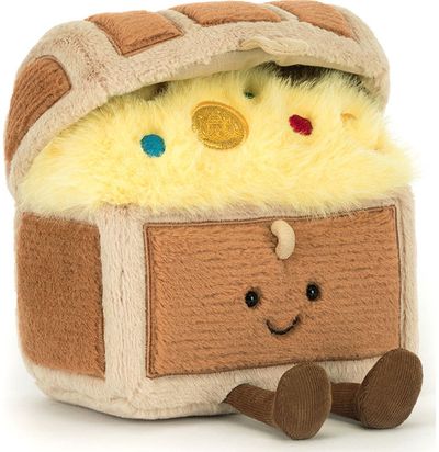 Pliušinis žaislas lobių skrynia JELLYCAT Amuseables Treasure Chest
