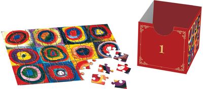 Dėlionių advento kalendorius EUROGRAPHIC Garsiausi meno kūriniai, 24x50 det.