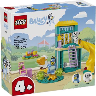 LEGO 4PLUS Pramogos žaidimų aikštelėje su Bluey ir Chloe