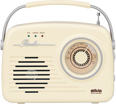 Radio imtuvas MONO 1965 SILVA-SCHNEIDER smėlio, AUX jungtis, USB jungtis, SD ko rtelių skaitytuvas