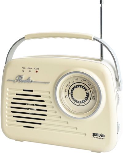 Radio imtuvas MONO 1965 SILVA-SCHNEIDER smėlio, AUX jungtis, USB jungtis, SD ko rtelių skaitytuvas