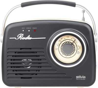 Radio imtuvas MONO 1965 SILVA-SCHNEIDER juodas, AUX jungtis, USB jungtis, SD ko rtelių skaitytuvas