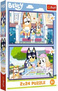 TREFL BLUEY Dėlionių rinkinys Bluey linksmybės, 2 x 24 det.