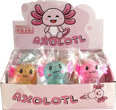 Antistresinis žaislas SQUEEZY AXOLOTI, įv. rūšys